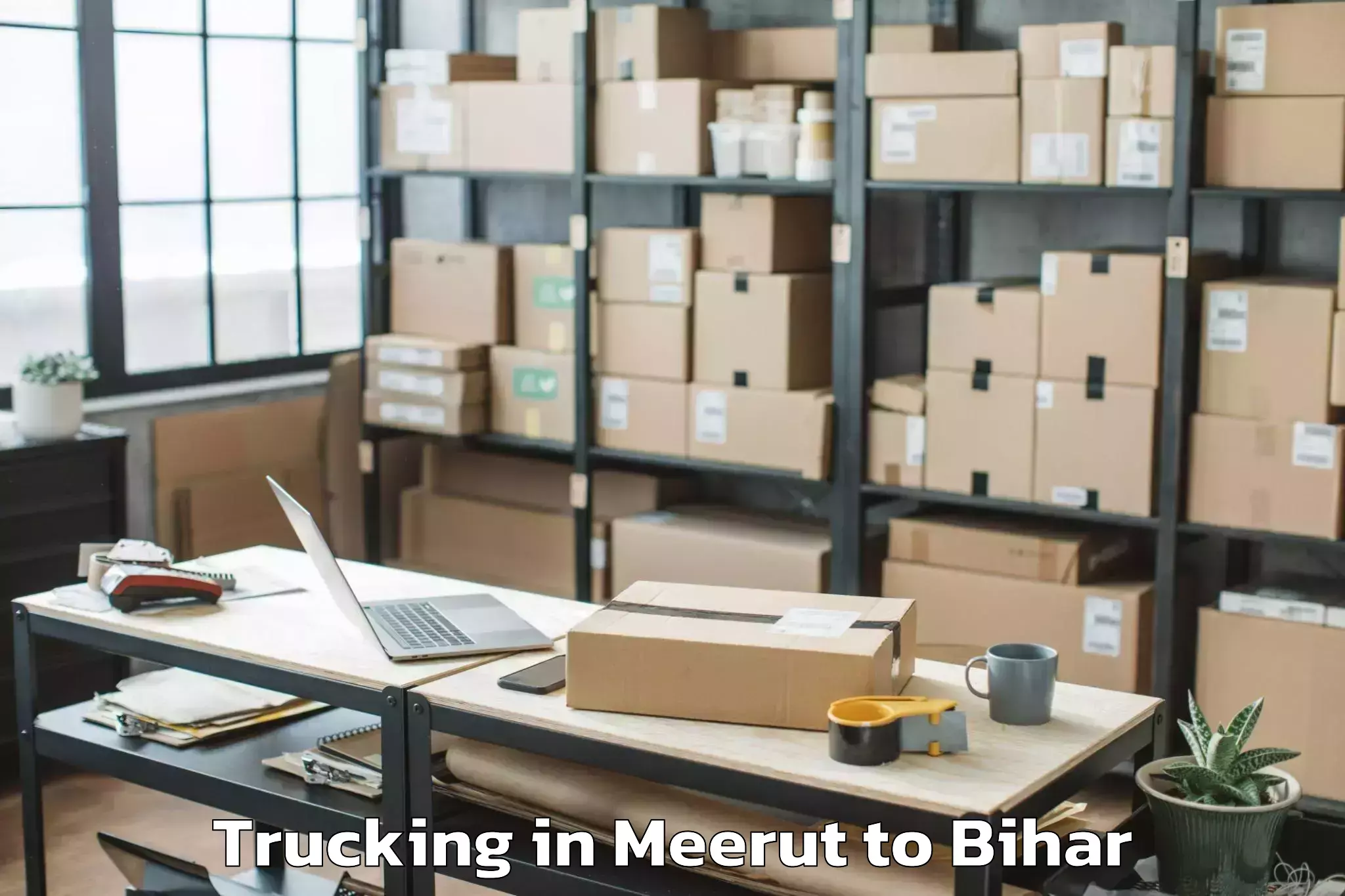 Reliable Meerut to Barhiya Trucking